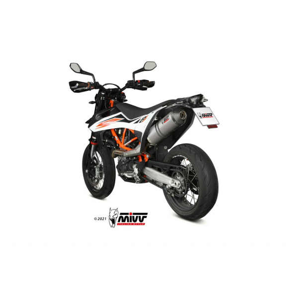 MIVV-SLIP-ON - OVAL - Titan mit Carbon Endkappe für KTM - 690 ENDURO R BJ. 2019 > 2020 - KT.023.LNC