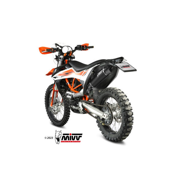 MIVV-SLIP-ON - STR1 - Edelstahl Schwarz für KTM - 690 ENDURO R BJ. 2019 > 2020 - M.KT.031.LXBC