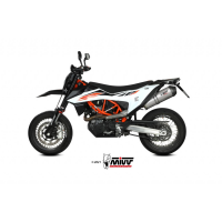 MIVV-SLIP-ON - OVAL - Titan mit Carbon Endkappe für KTM - 690 ENDURO R BJ. 2019 > 2020 - KT.023.LNC