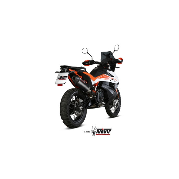 MIVV-SLIP-ON - OVAL - Carbon mit Carbon Endkappe für KTM - 790 ADVENTURE / R BJ. 2019 > 2020 - KT.021.LEC