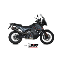 MIVV-SLIP-ON - DAKAR - Edelstahl Schwarz für KTM - 890 ADVENTURE / R BJ. 2020 > 2024 - KT.021.LEKB