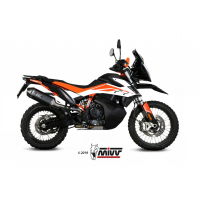 MIVV-SLIP-ON - SPEED EDGE - Edelstahl Schwarz für KTM - 890 ADVENTURE / R BJ. 2020 > 2024 - KT.021.LRB