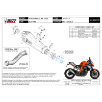 MIVV-SLIP-ON - DELTA RACE - Edelstahl Schwarz für KTM - 1290 SUPERDUKE BJ. 2014 > 2019 - KT.014.LDRB