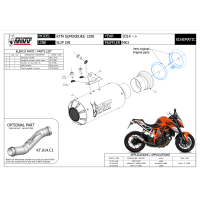 MIVV-SLIP-ON - MK3 - Carbon für KTM - 1290 SUPERDUKE BJ. 2014 > 2019 - KT.014.LM3C