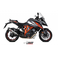 MIVV-SLIP-ON - OVAL - Titan mit Carbon Endkappe für KTM - 1290 SUPERDUKE GT BJ. 2016 > 2024 - KT.018.L4C