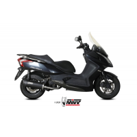 MIVV-Komplettanlage 1x1 - MOVER - Edelstahl Schwarz für KYMCO - DOWNTOWN 125 BJ. 2009 > 2016 - MV.KY.0002.LV