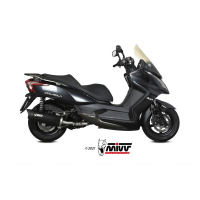 MIVV-Komplettanlage 1x1 - MOVER - Edelstahl Schwarz für KYMCO - DOWNTOWN 300 BJ. 2009 > 2017 - MV.KY.0003.LV