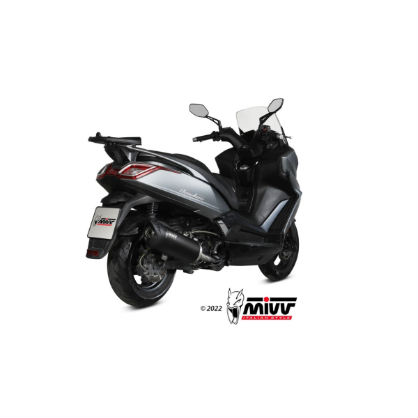 MIVV-SLIP-ON - MOVER - Edelstahl Schwarz für KYMCO - DOWNTOWN 350 BJ. 2016 > 2020 - MV.KY.0004.LV