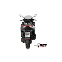 MIVV-SLIP-ON - MOVER - Edelstahl Schwarz für KYMCO - DOWNTOWN 350 BJ. 2016 > 2020 - MV.KY.0004.LV