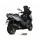 MIVV-SLIP-ON - OVAL - Edelstahl Schwarz mit Carbon Endkappe für KYMCO - XCITING 400i BJ. 2013 > 2018 - O.010.LVC