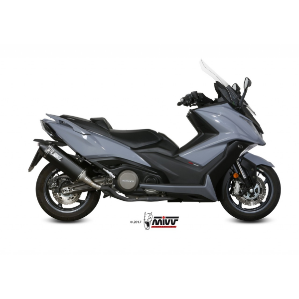 MIVV-SLIP-ON - SPEED EDGE - Edelstahl Schwarz für KYMCO - AK550 BJ. 2017 > 2020 - O.008.LRB