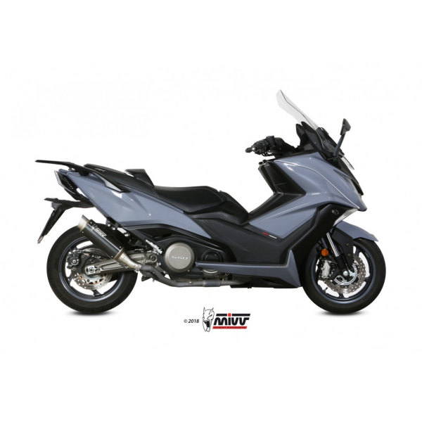 MIVV-SLIP-ON - GPpro - Edelstahl Schwarz für KYMCO - AK550 BJ. 2017 > 2020 - O.008.LXBP