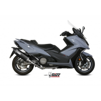 MIVV-Komplettanlage 2x1 - SPEED EDGE - Edelstahl Schwarz für KYMCO - AK550 BJ. 2017 > 2020 - O.009.LRB