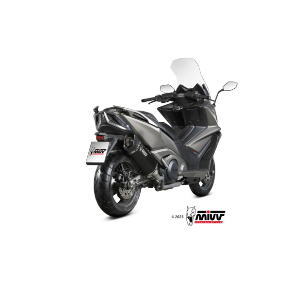 MIVV-SLIP-ON - SR-1 - Edelstahl Schwarz für KYMCO - AK550 BJ. 2021 > 2024 - O.011.LR1XB