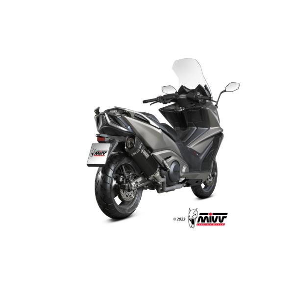 MIVV-SLIP-ON - SR-1 - Titan Schwarz für KYMCO - AK550 BJ. 2021 > 2024 - O.011.LR1TB