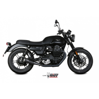 MIVV-2 SLIP-ON - GHIBLI - Edelstahl Schwarz für MOTO GUZZI - V7 III BJ. 2017 > 2020 - M.012.LGB