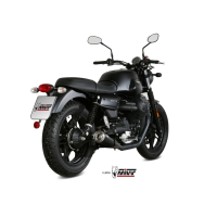 MIVV-2 SLIP-ON - GHIBLI - Edelstahl Schwarz für MOTO GUZZI - V7 III BJ. 2017 > 2020 - M.012.LGB