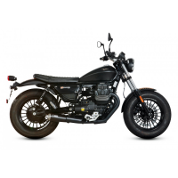 MIVV-2 SLIP-ON - GHIBLI - Edelstahl Schwarz für MOTO GUZZI - V9 BOBBER / ROAMER BJ. 2016 > 2020 - M.011.SGB