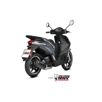 MIVV-Komplettanlage 1x1 - MOVER - Edelstahl Schwarz für PIAGGIO - LIBERTY 125 BJ. 2019 > 2024 - MV.PG.0009.LV