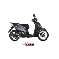 MIVV-Komplettanlage 1x1 - MOVER - Edelstahl Schwarz für PIAGGIO - LIBERTY 125 BJ. 2019 > 2024 - MV.PG.0009.LV