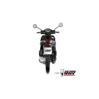 MIVV-Komplettanlage 1x1 - MOVER - Edelstahl Schwarz für PIAGGIO - LIBERTY 125 BJ. 2019 > 2024 - MV.PG.0009.LV