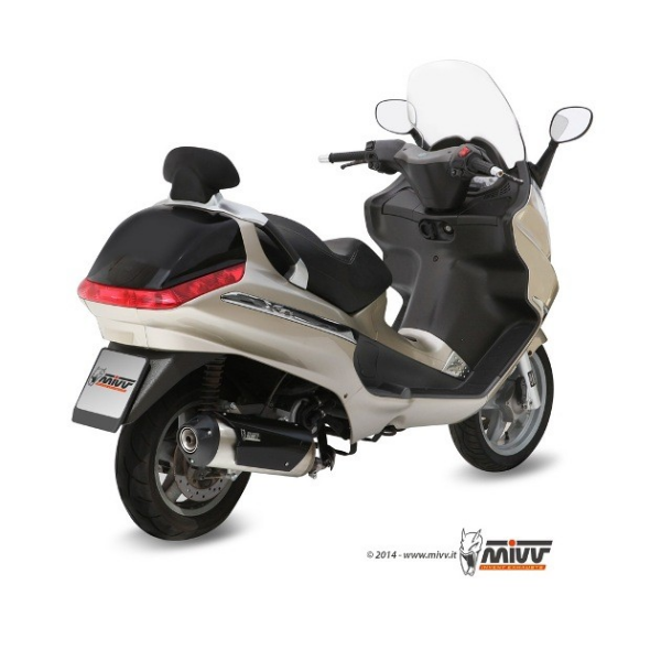 MIVV-Komplettanlage 1x1 - URBAN - Edelstahl für PIAGGIO - X-EVO 125 BJ. 2007 > 2008 - C.PG.0017.K