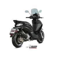 MIVV-SLIP-ON - MOVER - Edelstahl Schwarz für PIAGGIO - BEVERLY 300 BJ. 2010 > 2020 - MV.PG.0001.LV