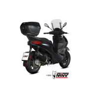 MIVV-SLIP-ON - MOVER - Edelstahl Schwarz für PIAGGIO - BEVERLY 300 HPE BJ. 2021 > 2024 - MV.PG.0006.LV