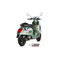 MIVV-Komplettanlage 1x1 - DELTA RACE - Edelstahl Schwarz für PIAGGIO - VESPA GTS 300 BJ. 2008 > 2020 - P.008.LDRB