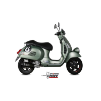 MIVV-Komplettanlage 1x1 - DELTA RACE - Edelstahl Schwarz für PIAGGIO - VESPA GTS 300 BJ. 2008 > 2020 - P.008.LDRB