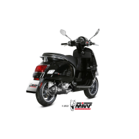 MIVV-SLIP-ON - DELTA RACE - Edelstahl Schwarz für PIAGGIO - VESPA GTS 300 BJ. 2021 > 2024 - P.009.LDRB