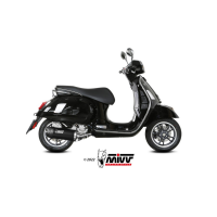 MIVV-SLIP-ON - MOVER - Edelstahl Schwarz für PIAGGIO - VESPA GTS 300 BJ. 2021 > 2024 - MV.PG.0008.LV