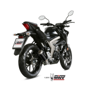 MIVV-Komplettanlage 1x1 - MK3 - Edelstahl Schwarz für SUZUKI - GSX-S 125 BJ. 2017 > 2020 - S.055.SM3B