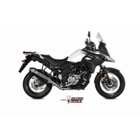 MIVV-Komplettanlage 2x1 - SPEED EDGE - Edelstahl Schwarz für SUZUKI - V-STROM 650 BJ. 2017 > 2024 - S.049.LRB