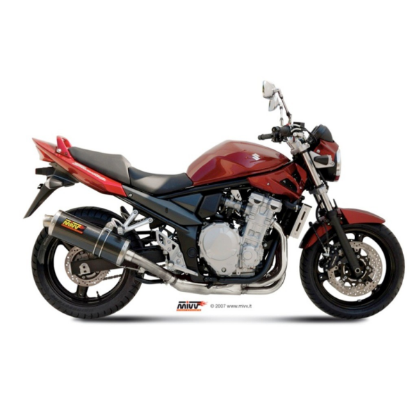 MIVV-SLIP-ON - OVAL - Edelstahl für SUZUKI - GSF 650 BANDIT BJ. 2007 > 2015 - S.030.LX2