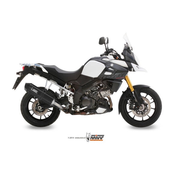 MIVV-SLIP-ON - SPEED EDGE - Edelstahl Schwarz für SUZUKI - V-STROM 1000 BJ. 2014 > 2020 - S.042.LRB