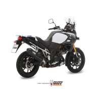 MIVV-SLIP-ON - SPEED EDGE - Edelstahl Schwarz für SUZUKI - V-STROM 1000 BJ. 2014 > 2020 - S.042.LRB