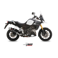 MIVV-SLIP-ON - DAKAR - Edelstahl Schwarz für SUZUKI - V-STROM 1000 BJ. 2014 > 2020 - S.042.LEKB