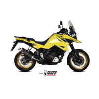 MIVV-SLIP-ON - DAKAR - Edelstahl Schwarz für SUZUKI - V-STROM 1000 BJ. 2014 > 2020 - S.042.LEKB