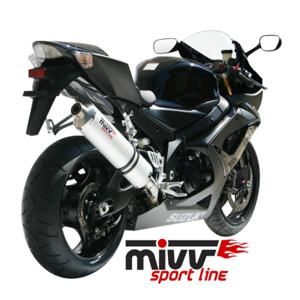 MIVV-SLIP-ON - OVAL - Edelstahl für SUZUKI - GSX-R 1000 BJ. 2005 > 2006 - S.016.LX1