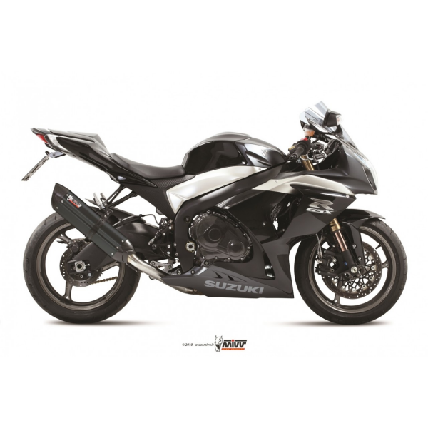 MIVV-2 SLIP-ON - SUONO - Edelstahl Schwarz für SUZUKI - GSX-R 1000 BJ. 2009 > 2011 - S.034.L9