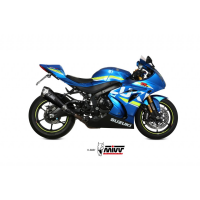 MIVV-SLIP-ON - DELTA RACE - Edelstahl Schwarz für SUZUKI - GSX-R 1000 BJ. 2017 > 2020 - S.050.LDRC