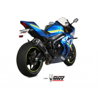 MIVV-SLIP-ON - DELTA RACE - Edelstahl Schwarz für SUZUKI - GSX-R 1000 BJ. 2017 > 2020 - S.050.LDRC