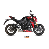 MIVV-SLIP-ON - DOUBLE GUN - Edelstahl Schwarz für SUZUKI - GSX-S 1000 / 1000 F BJ. 2015 > 2020 - S.044.LDGB