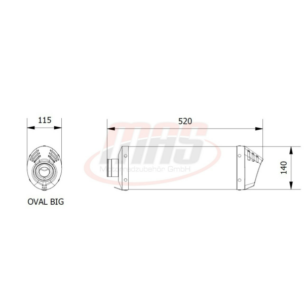 MIVV Auspuff - SLIP-ON - OVAL - Carbon mit Carbon Endkappe für SUZUKI V-STROM 1050 - S.042.LEC