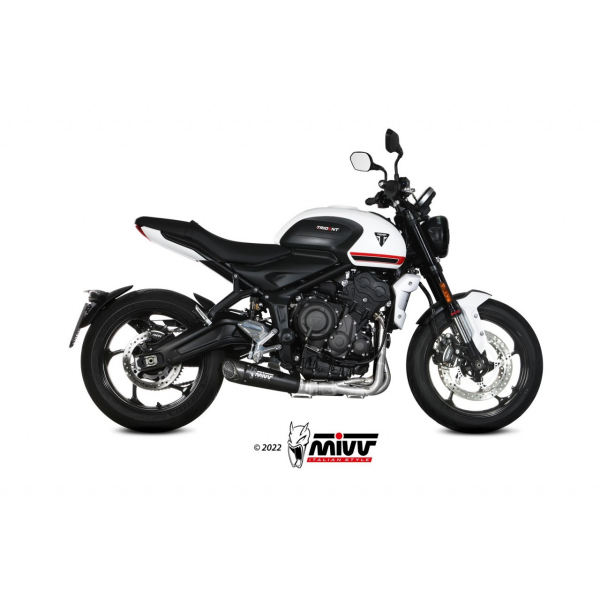 MIVV-Komplettanlage 3x1 - X-M5 - Edelstahl Schwarz für TRIUMPH - TIGER 660 SPORT BJ. 2022 > 2024 - T.022.SC5B