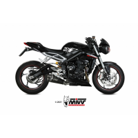 MIVV Auspuff - SLIP-ON - DELTA RACE - Edelstahl-Schwarz für TRIUMPH STREET TRIPLE 660 S - T.019.LDRB