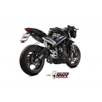 MIVV-SLIP-ON - DELTA RACE - Edelstahl Schwarz für TRIUMPH - STREET TRIPLE 660 S BJ. 2017 > 2022 - T.019.LDRB