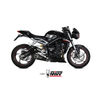 MIVV-SLIP-ON - DELTA RACE - Edelstahl Schwarz für TRIUMPH - STREET TRIPLE 660 S BJ. 2017 > 2022 - T.019.LDRB