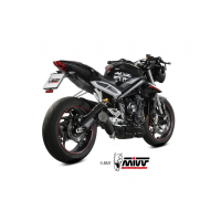 MIVV-SLIP-ON - X-M5 - Edelstahl Schwarz für TRIUMPH - STREET TRIPLE 660 S BJ. 2017 > 2022 - T.019.SC5B